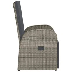 VidaXL Tuinstoel Verstelbaar Met Kussen Poly Rattan Grijs -Beliani Winkel 9744c38832be4c28b8ba57d71e558150