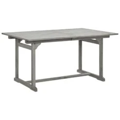 VidaXL - Tuintafel - Grijs - Massief Acaciahout - (150-200)x100x75 Cm -Beliani Winkel 97c8e2e69d7e47b48d9e04262fd7928f