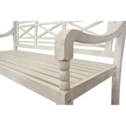 Sens-Line - Louis 3-zits-bank - 150cm - Hout Grijs -Beliani Winkel 982a68feca0f4bc786643087143ed2cb