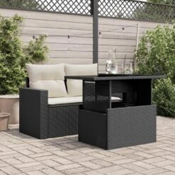 VidaXL - Tuintafel Met Glazen Blad - Zwart - Poly Rattan - 100 X 55 X 73 Cm 16 VidaXL - Tuintafel Met Glazen Blad - Zwart - Poly Rattan - 100 X 55 X 73 Cm -Beliani Winkel 984814b89e0144e4b83a0bcbf80717c7