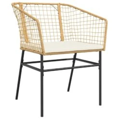 VidaXL - Tuinstoelen - Kussens - Bruin - Poly Rattan - 2 Stuks -Beliani Winkel 99066cd6a3c1434e95bc5dec33c03244