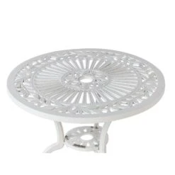 DASCIO - Tuintafel - Wit - Aluminium -Beliani Winkel 990a00f0812140118de856247e8b8acb