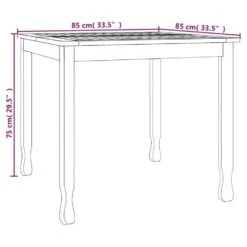 VidaXL - Tuintafel - Bruin - Teakhout - 85 X 85 X 75 Cm -Beliani Winkel 9923d74059aa4f8e8cbd9c90cbcd26bb
