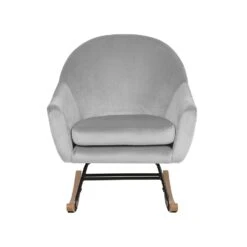 Beliani Schommelstoel OXIE - Grijs Fluweel 7 Beliani Schommelstoel OXIE - Grijs Fluweel -Beliani Winkel 9aa7ce616c14451e9740acd7b63a6928