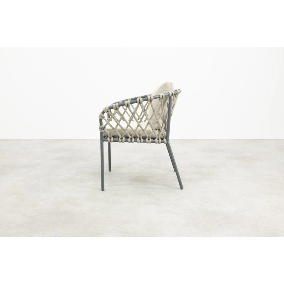 Sara Tuinstoel - Rope/Antraciet 3 Sara Tuinstoel - Rope/Antraciet - Afbeelding 3