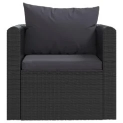 VidaXL Fauteuil Met Kussens Poly Rattan Zwart -Beliani Winkel 9c51a855bb8a40c78f0a6357ceb8619e