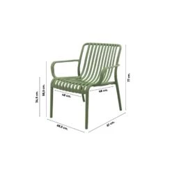 Stripe Loungestoel - Mosgroen -Beliani Winkel 9d39c39bb03b4fd5aa93c28b76a512bc