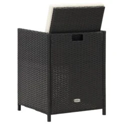 VidaXL - Tuinstoelen - Kussens - Zwart - Poly Rattan - 4 Stuks -Beliani Winkel 9d8d79fcea224feea5e7e9adea5ba795