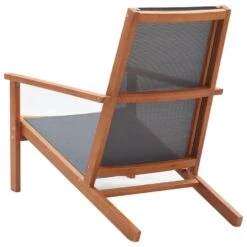 VidaXL Loungestoel Massief Eucalyptushout En Textileen Grijs -Beliani Winkel 9e3b905143f84781b9156396d2363745