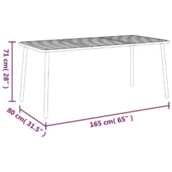 VidaXL - Tuintafel - Antraciet - Staal - 165 X 80 X 71 Cm 11 VidaXL - Tuintafel - Antraciet - Staal - 165 X 80 X 71 Cm -Beliani Winkel 9e43f85da02d47aa9f6786239ec09d29