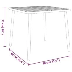 VidaXL - Tuintafel - Antraciet - Staal - 80 X 80 X 71 Cm 11 VidaXL - Tuintafel - Antraciet - Staal - 80 X 80 X 71 Cm -Beliani Winkel 9fc4bc191bd24a68b8f1687684479635