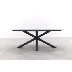 Scotland Ovale Tuintafel Centostone 220 X 115 Cm. - Marmerlook Wit -Beliani Winkel a0199a1d14ef49669a0cc1c9fbb33bf6