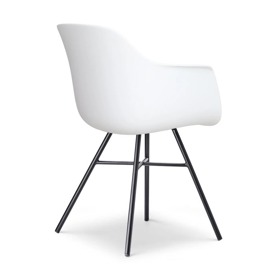 Nolon Noa-Puk Kunststof Wit - Zwart Onderstel 8 Nolon Noa-Puk Kunststof Wit - Zwart Onderstel - Afbeelding 8