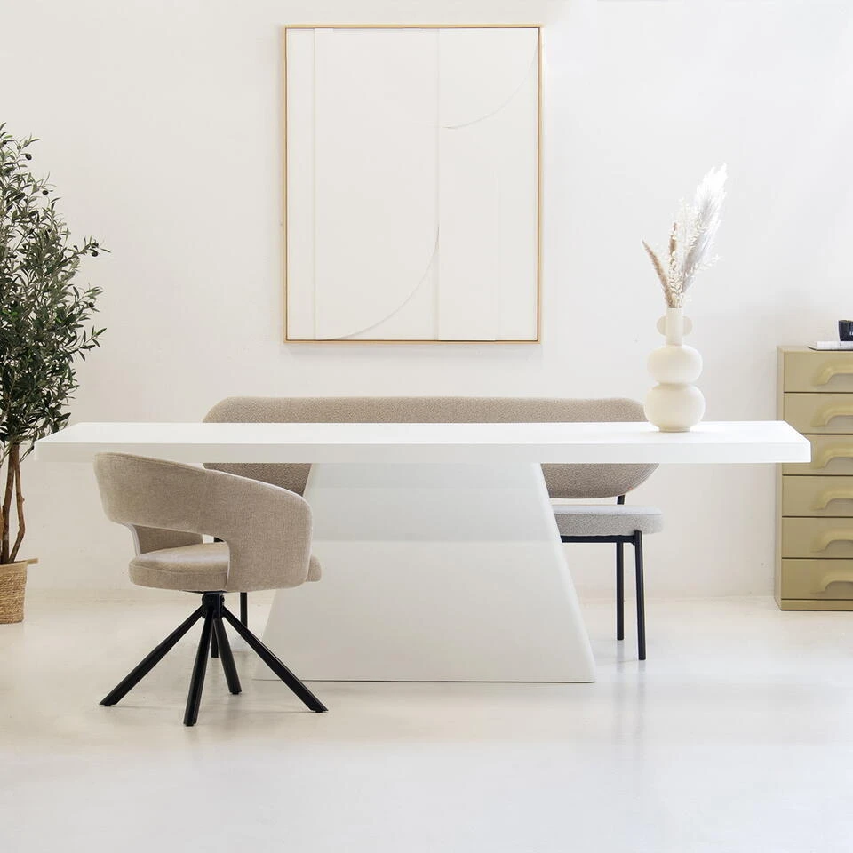 Tuintafel Rechthoek 200cm - Wit Eco Composiet - Avia 2 Tuintafel Rechthoek 200cm - Wit Eco Composiet - Avia - Afbeelding 2