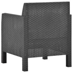 VidaXL - Tuinstoel - Antraciet - Polypropyleen - Met Kussen - 63x65x76 Cm -Beliani Winkel a10b5f06f3ce45a2a72de01d895e9445