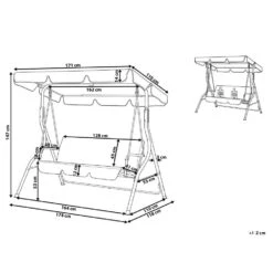 Beliani Schommelbank CHAPLIN - Groen Staal -Beliani Winkel a10da1fa59464ce0b05509c17c95f4cb