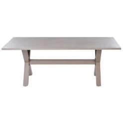 CASCAIS - Tuintafel - Beige - 105 X 200 Cm - Aluminium -Beliani Winkel a1e9d17731e64b81a3e791f5fc861a7e
