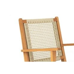 Tuinstoel Van Massief Acaciahout En Touw -Beliani Winkel a24db6efcd9544c5a77e9b95a35650f1