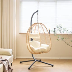 Hangstoel Van Bruin Rotan En Metaal 10 Hangstoel Van Bruin Rotan En Metaal -Beliani Winkel a28ee68be5df4b14a28e501ee76a42b8