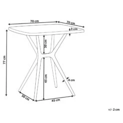 PIAVE - Tuintafel - Zwart - 70 X 70 Cm - Synthetisch Materiaal -Beliani Winkel a2b98d1afb7a428490452d39f669f774