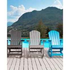 ADIRONDACK - Schommelstoel - Lichtgrijs - Kunsthout -Beliani Winkel a2fba294adda4cc9930c55b45ed42efa