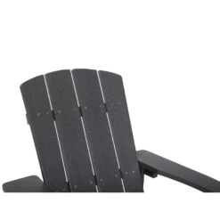 ADIRONDACK - Tuinstoel Met Voetenbank - Grijs - Kunsthout -Beliani Winkel a3ae6053fc1c44ee84ac5f646556b901