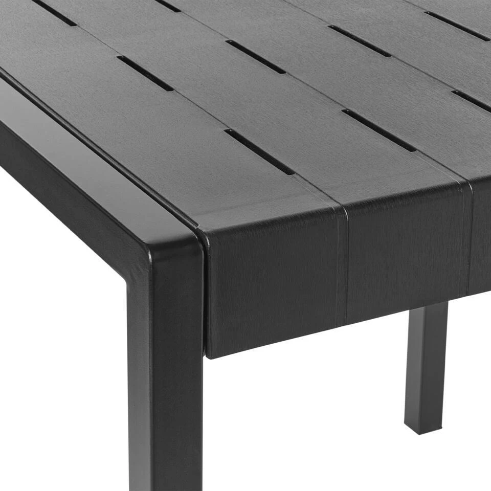 BARTICA - Tuintafel - Zwart - 154 X 84 Cm - Synthetisch Materiaal 6 BARTICA - Tuintafel - Zwart - 154 X 84 Cm - Synthetisch Materiaal - Afbeelding 6