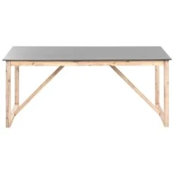 NOTTERI - Tuintafel - Grijs/Bruin - Beton -Beliani Winkel a41cae60705942679b0bac2fb46f7895