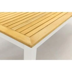 Hartman Sonata Tuintafel 220x100 Cm. - Teak - Wit -Beliani Winkel a4978457df474c26865f48328e660fb1