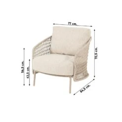 4 Seasons Puccini Loungestoel - Rope (1 Stuk) -Beliani Winkel a4d3652c00f04029a1ae654f822c3c0a