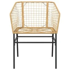 VidaXL - Terrasstoel - Bruin - Poly Rattan En Staal - 2 Stuks -Beliani Winkel a4e45ee7be3647c99cb41554528f52cd