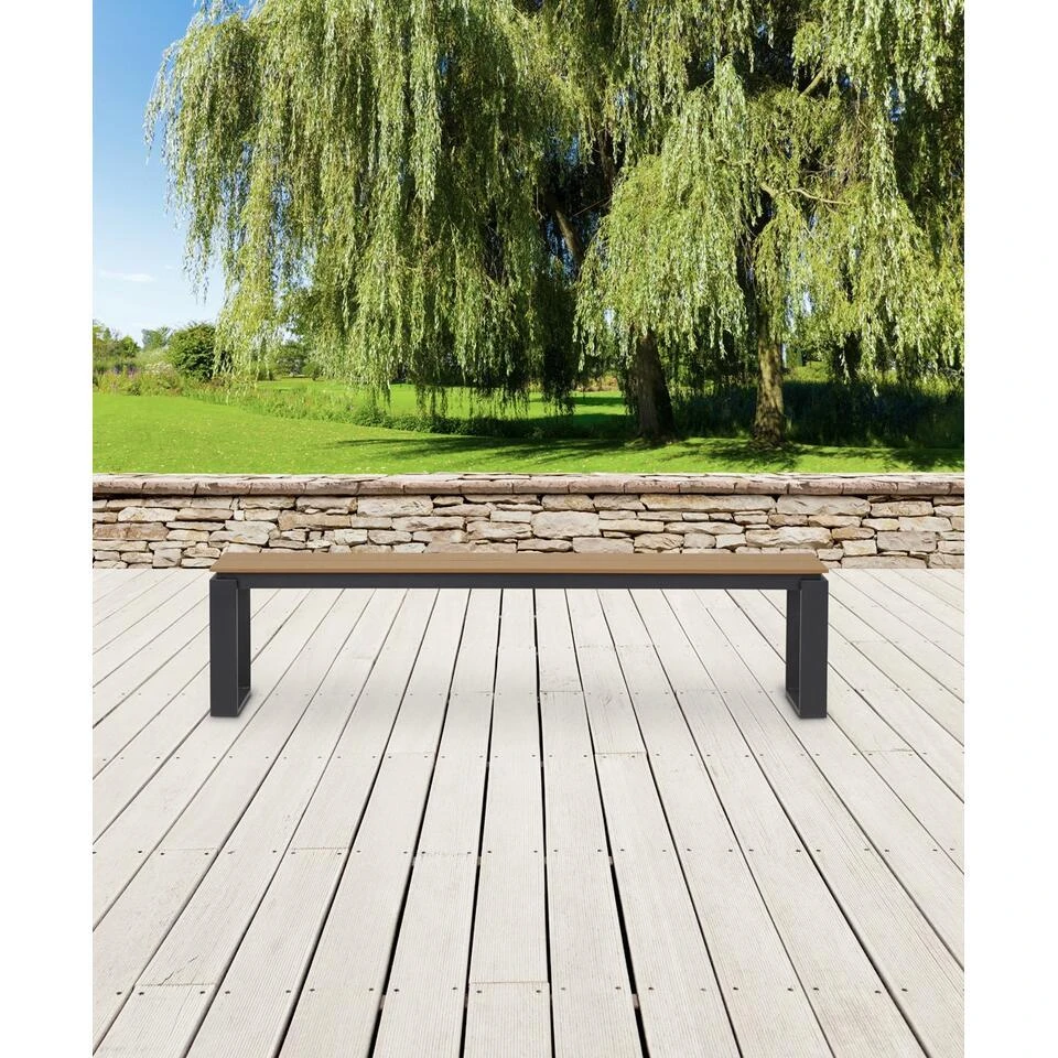 Lisomme Abel Tuinbank Bruin - 180 X 43 Cm 2 Lisomme Abel Tuinbank Bruin - 180 X 43 Cm - Afbeelding 2