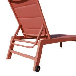 Happy Garden Zonnebaden BARBADOS - Oranje - Aluminium -Beliani Winkel a5233df324b74c3daa51ddc13ec55e1f