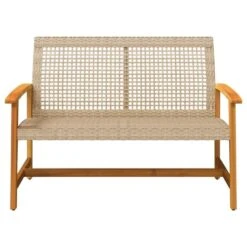 VidaXL - Tuinbank - Beige - Poly Rattan En Acaciahout Beige - 112 Cm 12 VidaXL - Tuinbank - Beige - Poly Rattan En Acaciahout Beige - 112 Cm -Beliani Winkel a5f24e0328cd40a1bc5e39f19cde3d24