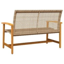 VidaXL - Tuinbank - Beige - Poly Rattan En Acaciahout Beige - 112 Cm 14 VidaXL - Tuinbank - Beige - Poly Rattan En Acaciahout Beige - 112 Cm -Beliani Winkel a626a0526e0f4c008b0e46a07f6fb174
