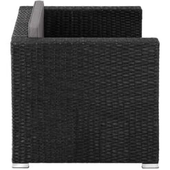 Tectake Wicker Fauteuil Lignano, Zwart -Beliani Winkel a7312223fe9a4b0399516842431aab85