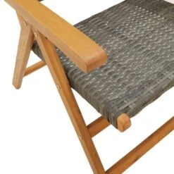 VidaXL - Tuinstoelen - Grijs - Acaciahout En Poly Rattan - 2 Stuks -Beliani Winkel a7752c96857341658e35779541456d94