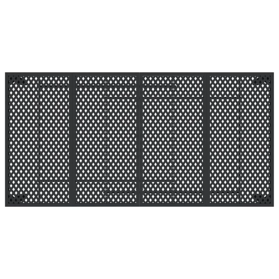 VidaXL - Tuintafel - Antraciet - Staal - 200 X 100 X 72 Cm 5 VidaXL - Tuintafel - Antraciet - Staal - 200 X 100 X 72 Cm - Afbeelding 5