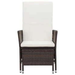 VidaXL - Tuinstoel - Bruin - Poly Rattan - Verstelbaar - Met Kussens -Beliani Winkel a87ef8f96a1947c4b239ba23632b8da1