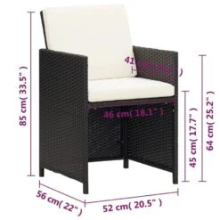 VidaXL - Tuinstoelen - Kussens - Zwart - Poly Rattan - 4 Stuks -Beliani Winkel a89c0fc5f2aa4220a332e256ca9f0752
