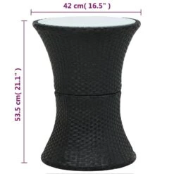 VidaXL Tuinbijzettafel Trommelvormig Poly Rattan Zwart 7 VidaXL Tuinbijzettafel Trommelvormig Poly Rattan Zwart -Beliani Winkel a8e0846c75de415ba6959cc6337b6fbe