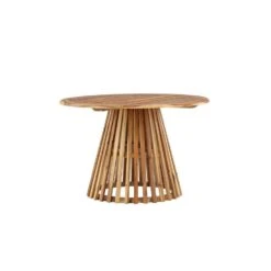 Svea - Catalina Ronde Tuintafel - ø120 Cm - Naturel -Beliani Winkel aa9b19cb64a0406e97064aa59e396c6c