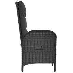 VidaXL - Tuinstoelen - Zwart - Poly Rattan 14 VidaXL - Tuinstoelen - Zwart - Poly Rattan -Beliani Winkel ab4ebd3f54e44bb283c7b2b86fc9b96d