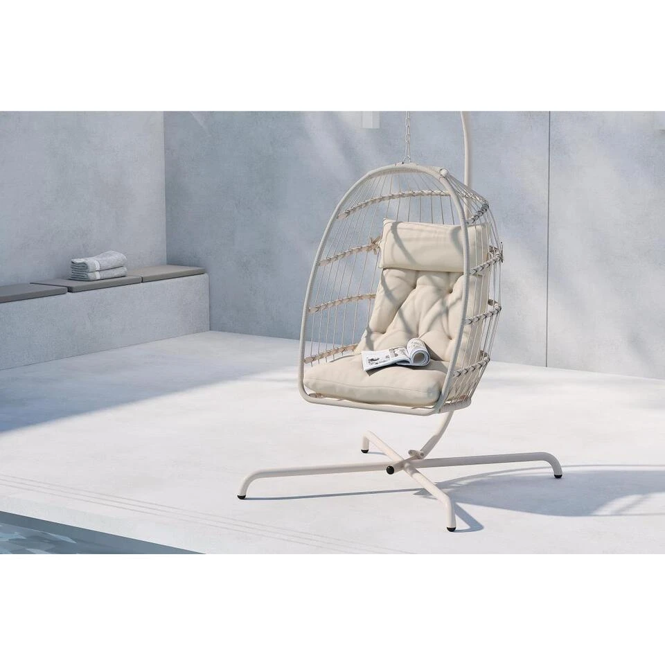 Svea - Hana Hangstoel - Beige 2 Svea - Hana Hangstoel - Beige - Afbeelding 2