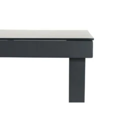 Dining Tuintafel Vierkant 90 X 90 Cm Aluminium/HPL Grijs Porto -Beliani Winkel aba008fa107e471f9518694474a5a1ad