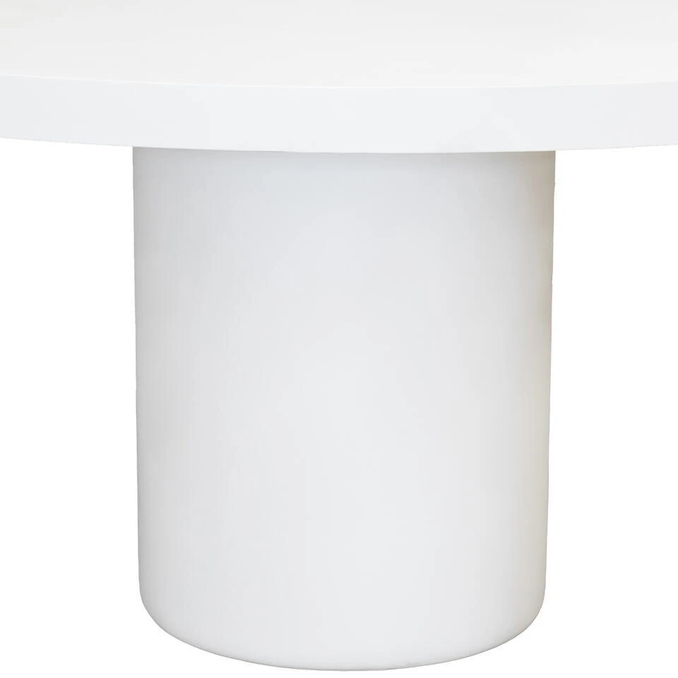 Tuintafel Rond 150cm - Wit Eco Composiet - Betonlook - Eden 3 Tuintafel Rond 150cm - Wit Eco Composiet - Betonlook - Eden - Afbeelding 3