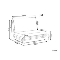 TODI - Fauteuil Set Van 2 - Lichthout/Taupe - Bamboe 13 TODI - Fauteuil Set Van 2 - Lichthout/Taupe - Bamboe -Beliani Winkel ad14c1347e0e4758b0f20bbaf0866f99