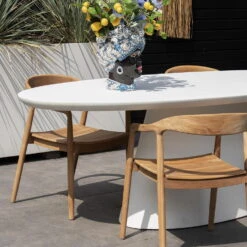 Tuintafel Ovaal 160cm - Wit Eco Composiet - Cleo 11 Tuintafel Ovaal 160cm - Wit Eco Composiet - Cleo -Beliani Winkel ad546e9047244d54b941f9d2b87624ec