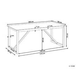 NOTTERI - Tuintafel - Grijs/Bruin - Beton -Beliani Winkel ade9d9d6bbbe48da97c9a74c073d9f75