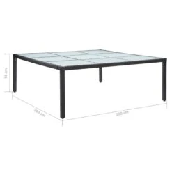 VidaXL Tuintafel 200x200x74 Cm Poly Rattan Zwart -Beliani Winkel affcd82fc1044016be2fe7185c686b64
